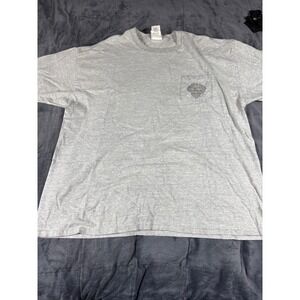 Harley-Davidson Gray Pocket T-Shirt Mens 2XL Hanes Beefy-T R.K. USA Made
